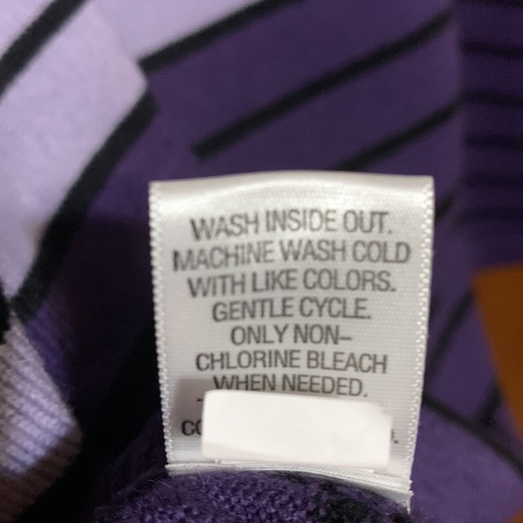 CROFT & BARROW- -Three Shades of Purple with Black lines Sweater - Picture 4 of 5